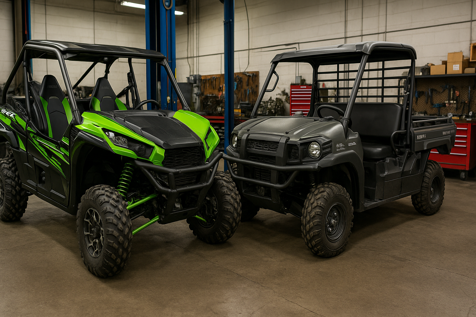 Kawasaki Teryx and Mule model SxS UTV repair in Wichita, Kansas