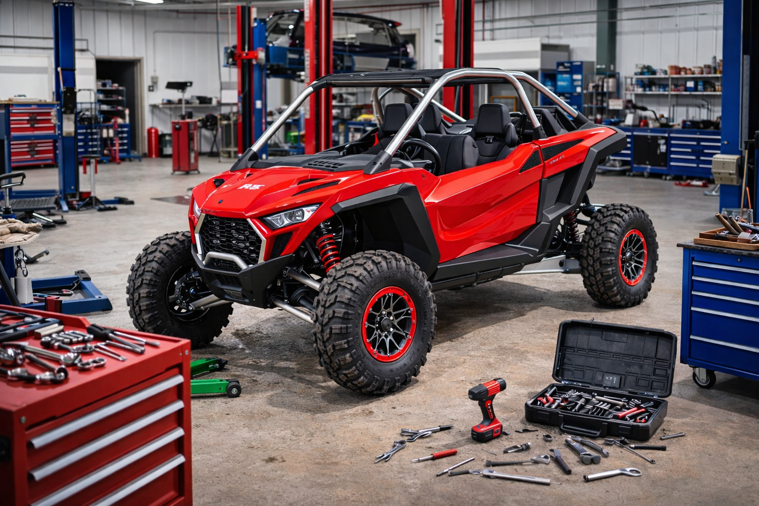 SxS Maintenance - Polaris RZR in the shop